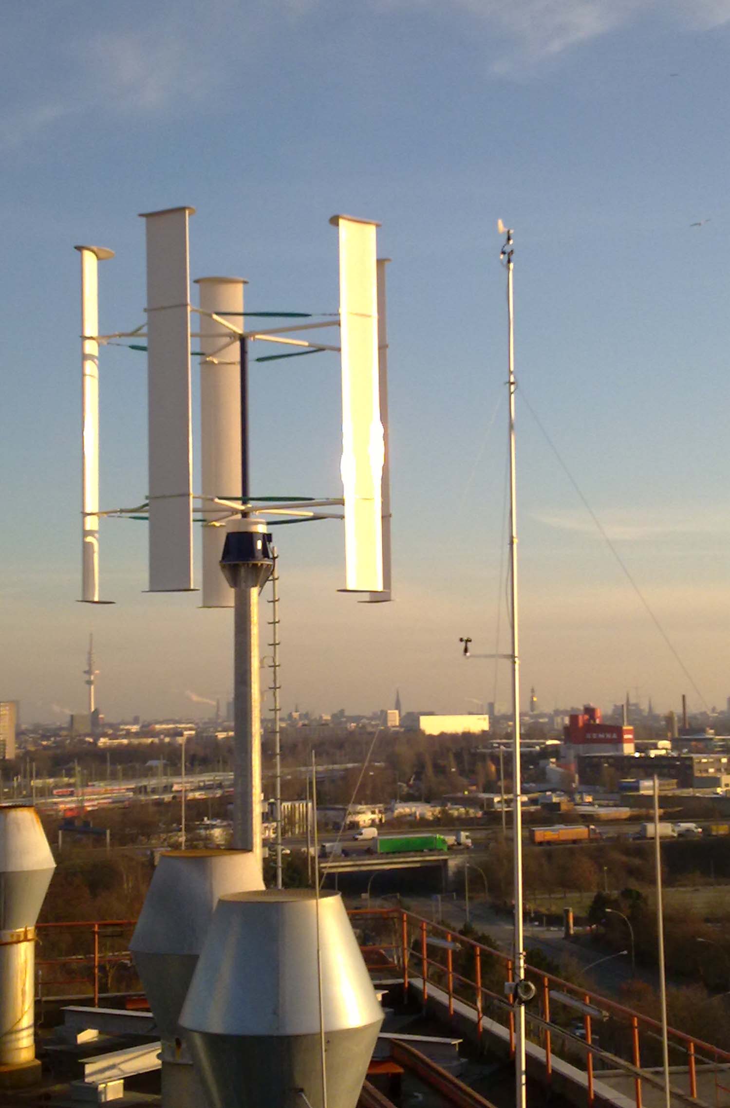Windmesssystem 15m, Winddaten, Str&ouml;mungsprofil, Windr&auml;der, Windenergieanlage